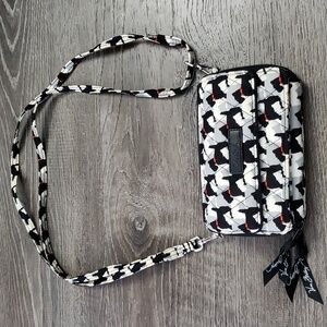 VERA BRADLEY Quilted Scottie Dog Wristlet with Crossbody Strap